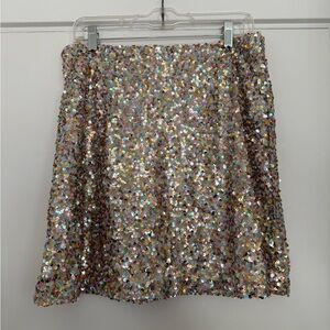 Dazzling Multi-Color Sequin Mini Skirt